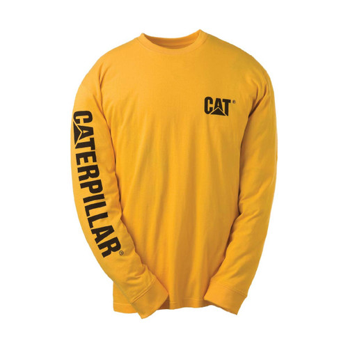 Caterpillar Trademark Banner Long Sleeve T-Shirt Yellow -