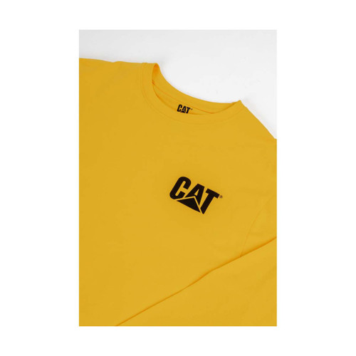 Caterpillar Trademark Banner Long Sleeve T-Shirt Yellow - X