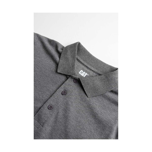 Caterpillar Essentials Polo Shirt Dark Heather Grey -