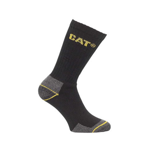 Caterpillar Crew Work Sock 3 Pair Pack Black -