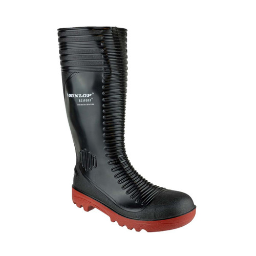 Dunlop Acifort Ribbed Full Safety Wellington Black - 9