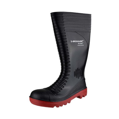 Dunlop Acifort Ribbed Full Safety Wellington Black - 10