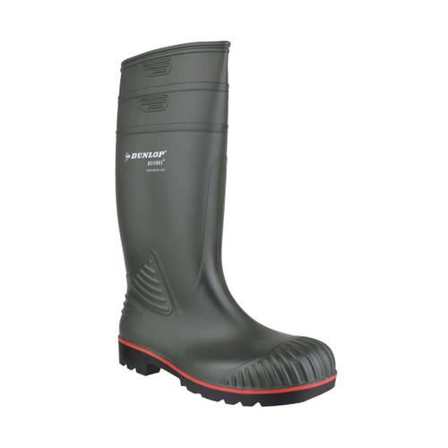 Dunlop Acifort Heavy Duty Full Safety Wellington Green - 6.5