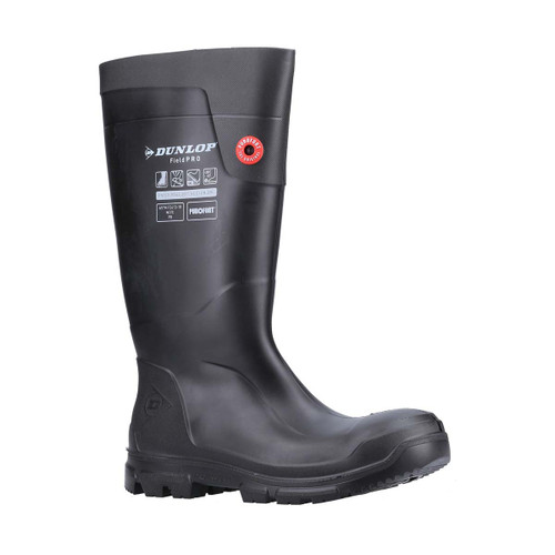 Dunlop Purofort FieldPRO Full Safety Wellington Black/Black - 9