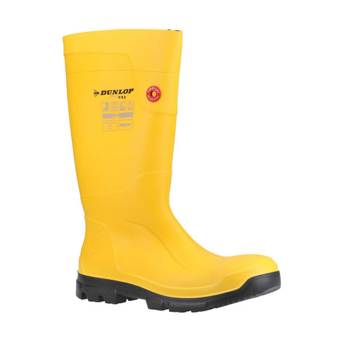 Dunlop Purofort FieldPRO Full Safety Wellington Yellow/Black - 8