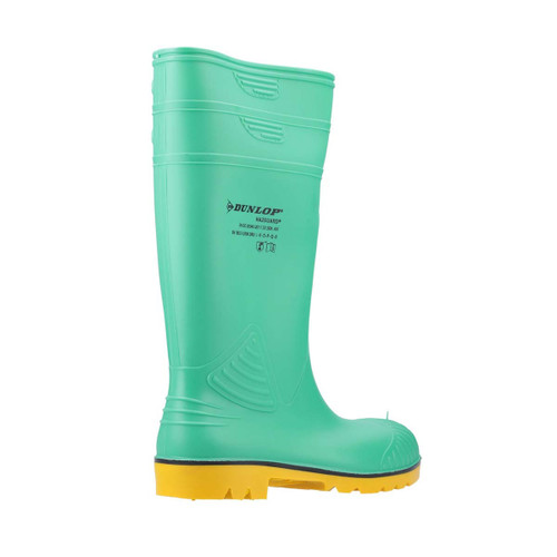 Dunlop Acifort HazGuard Safety Wellington Green/Black/Yellow - 10