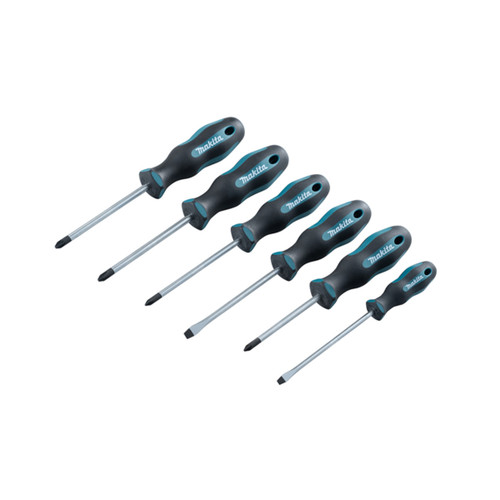 Makita E-10528 Slotted, Phillips & Pozi Screwdriver Set (6 Pieces)