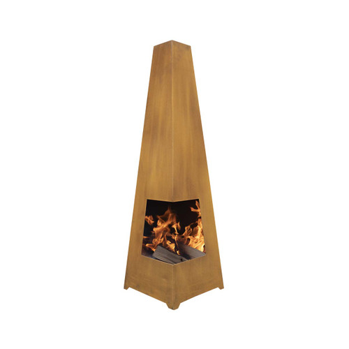 Dellonda DG106 Outdoor Chiminea Fireplace Heater - Corten Steel