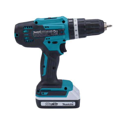 Makita HP488DWAX4 18V G-Series Combi Drill with 1x 2.0Ah Battery & Tool Chest