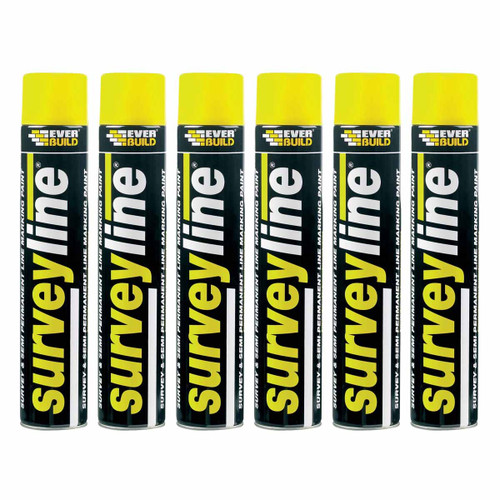 Everbuild SURVEYYE Surveyline Marker Spray Yellow 700ml