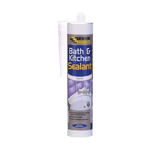 Everbuild BATHWH Bath & Kitchen Sealant 290ml White (Pack of 6)