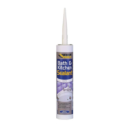 Everbuild BATHWH Bath & Kitchen Sealant 290ml White (Pack of 6)