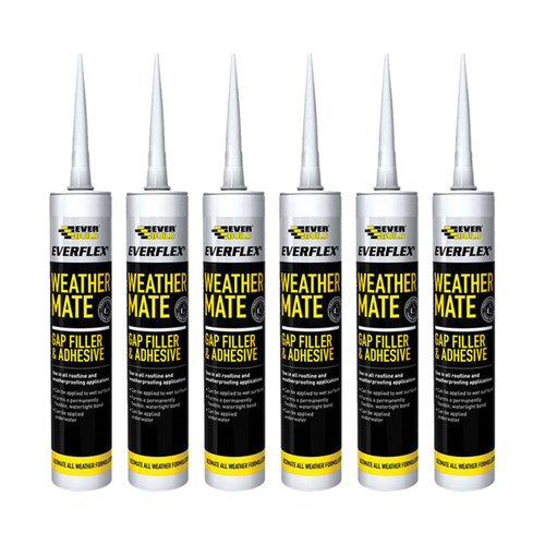 Everbuild WEACL Everflex Weather Mate Sealant Clear 295ml (6 Pack)