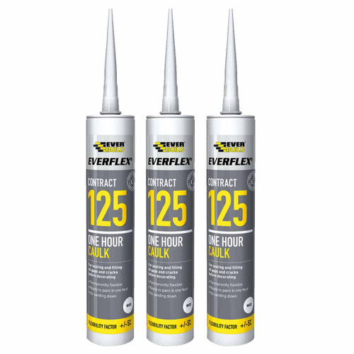 Everbuild 125C3 Everflex® Contract 125 One Hour Caulk 300ml White