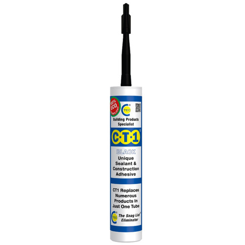 CT1 Sealant & Construction Adhesive Black 290ml 3 Tubes