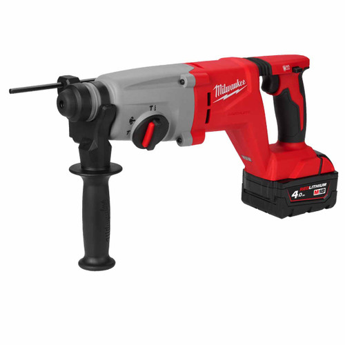 Milwaukee M18 BLHACD26-402X 18V Brushless 26mm SDS Plus D-Handle Hammer with 2x 4.0Ah Batteries