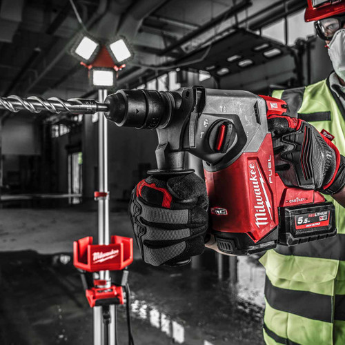 Milwaukee M18 ONEFHX-552X 18V Brushless 4-Mode 26mm SDS Plus Hammer with 2x 5.5Ah Batteries