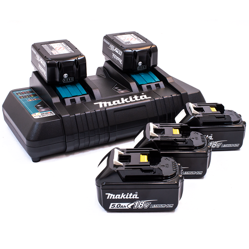 Makita DLX6068PT93 18V 9 Piece Kit with 5x 5.0Ah Batteries