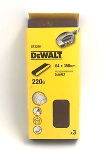 DeWalt Sanding Belts 356 x 64mm x 220g (Pack of 3)