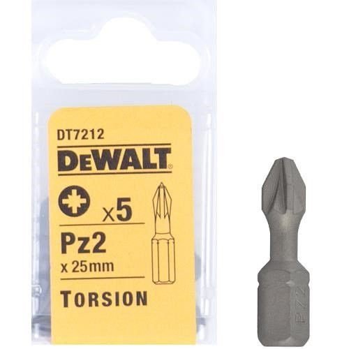 DeWalt DT7212 Torsion Bits PZ2 25mm Pack of 5