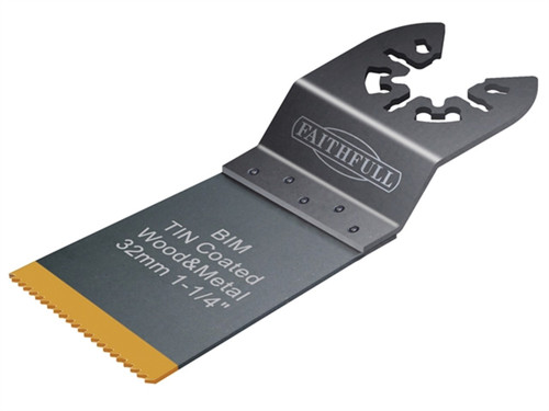 Faithful Multi-Functional Tool Bi-Metal Flush Cut TiN Coated Blade 32mm