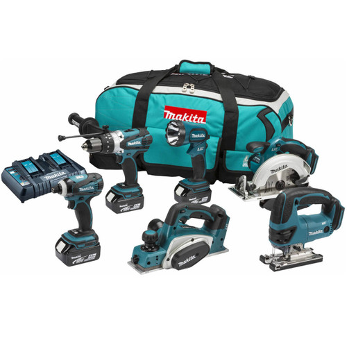 Makita DLX6012PM 18V 6 Piece Cordless Kit from Toolden.