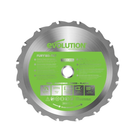 Evolution FURY Multi-Purpose TCT Circular Saw Blade 185 x 20mm x 16T