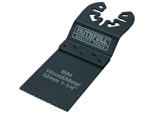 Faithfull FAIMFWM32 Bi-Metal Flush Cut Wood/Metal Blade 32mm | Toolden