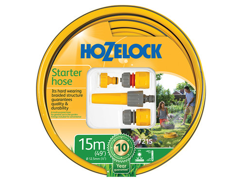 Hozelock HOZ72159000 Starter Hose Starter Set 15m 12.5mm (1/2in) Diameter | Toolden