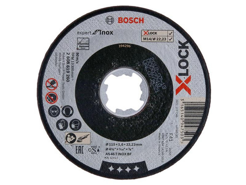 Bosch BSH619260 X-LOCK Expert for Inox Cutting Disc 115 x 1.6 x 22.23mm | Toolden