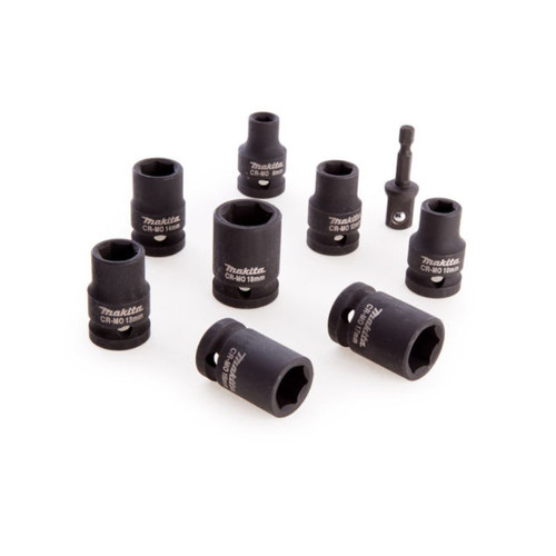 Makita B-54645 Impact Socket Set with Adapter 9 Piece