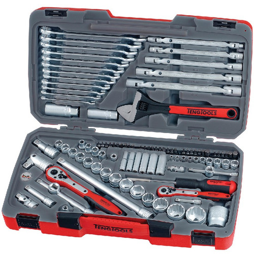 Teng Tools TM106 106 Piece 1/4", 3/8" and 1/2" Drive Socket Set