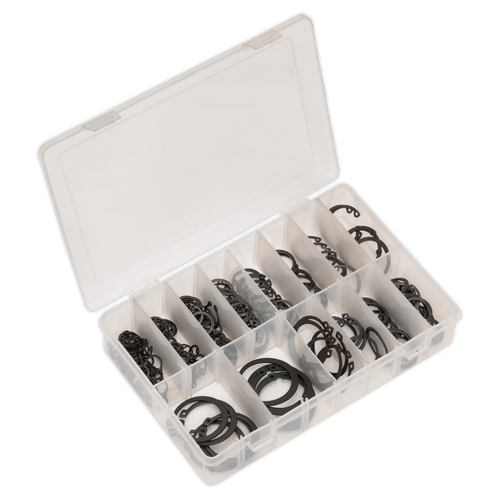 Sealey AB017CC Circlip Assortment 200pc Internal & External Metric