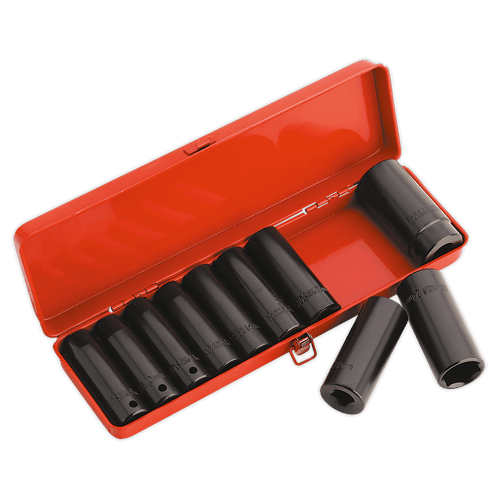 Sealey AK58/11M Impact Socket Set 10pc 1/2"Sq Drive Deep Metric