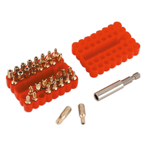 Sealey AK614 Security Bit & Magnetic Adaptor Set 33pc