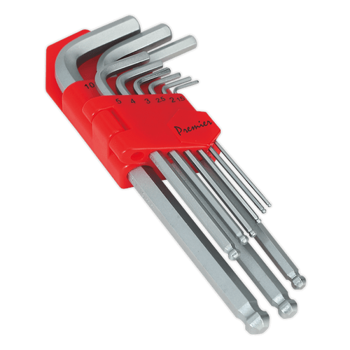 Sealey AK7139 Ball-End Hex Key Set 9pc Long Metric Sealey AK7139 Ball-End Hex Key Set 9pc Long Metric