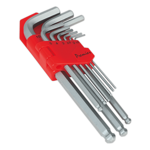 Sealey AK7139 Ball-End Hex Key Set 9pc Long Metric