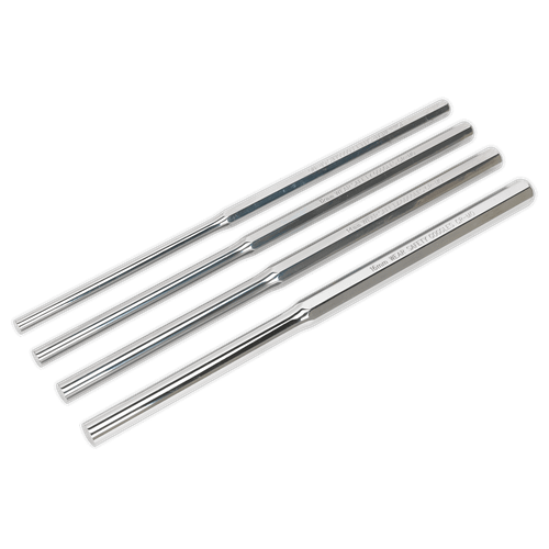 Sealey AK9147 Parallel Pin Punch Set 4pc Extra-Long