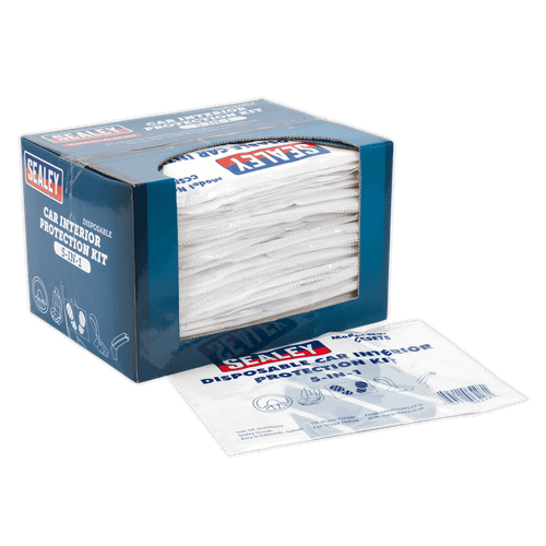 Sealey CCSET550 5-in-1 Disposable Car Interior Protection Kit Display Box of 50