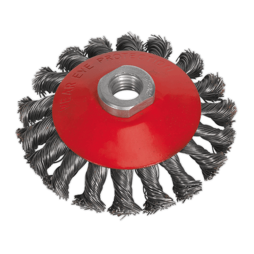 Sealey CWB100 Conical Wire Brush 100mm M10 x 1.5mm