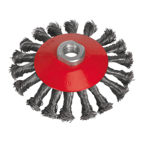 Sealey CWB115 Conical Wire Brush ??115mm M14 x 2mm