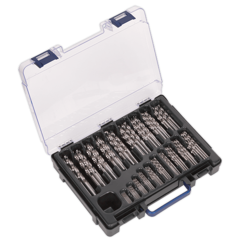Sealey DBS170FG HSS Fully Ground Drill Bit Assortment 170pc 1-10mm Sealey DBS170FG HSS Fully Ground Drill Bit Assortment 170pc 1-10mm