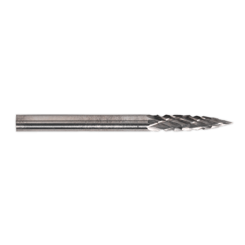 Sealey MCB005 Micro Carbide Burr Pointed Tree 3mm Pack of 3