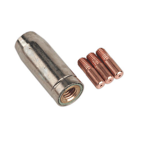 Sealey MIG954 Conical Nozzle x 1 Contact Tip 0.8mm x 3 MB14