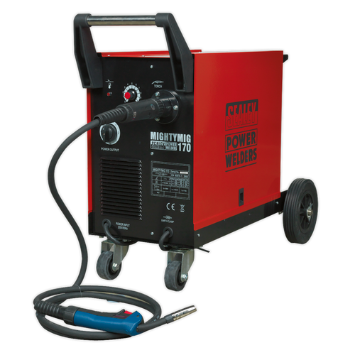 Sealey MIGHTYMIG170 Professional Gas/No-Gas MIG Welder 170Amp with Euro Torch