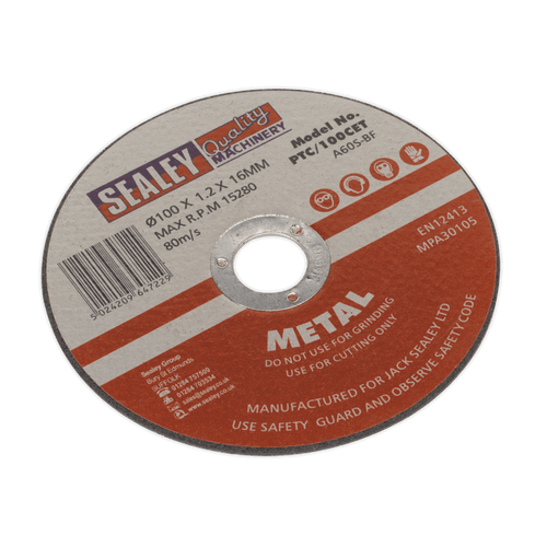 Sealey PTC/100CET Cutting Disc 100 x 1.2mm 16mm Bore