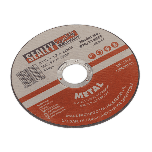 Sealey PTC/115CET Cutting Disc 115 x 1.2mm 22mm Bore