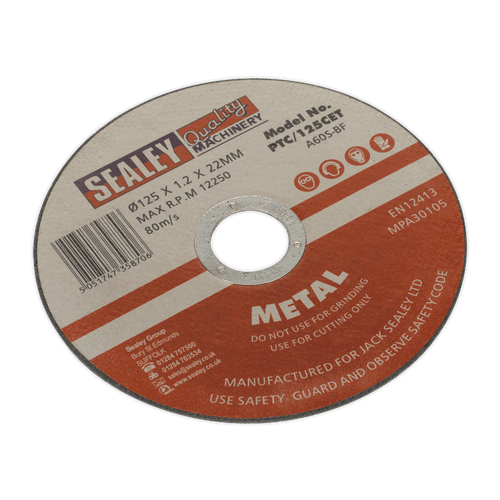 Sealey PTC/125CET Cutting Disc 125 x 1.2mm 22mm Bore