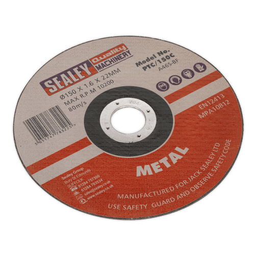 Sealey PTC/150C Cutting Disc 150 x 1.6mm 22mm Bore