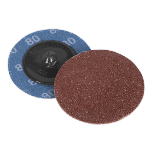 Sealey PTCQC5080 Quick Change Sanding Disc 50mm 80Grit Pack of 10